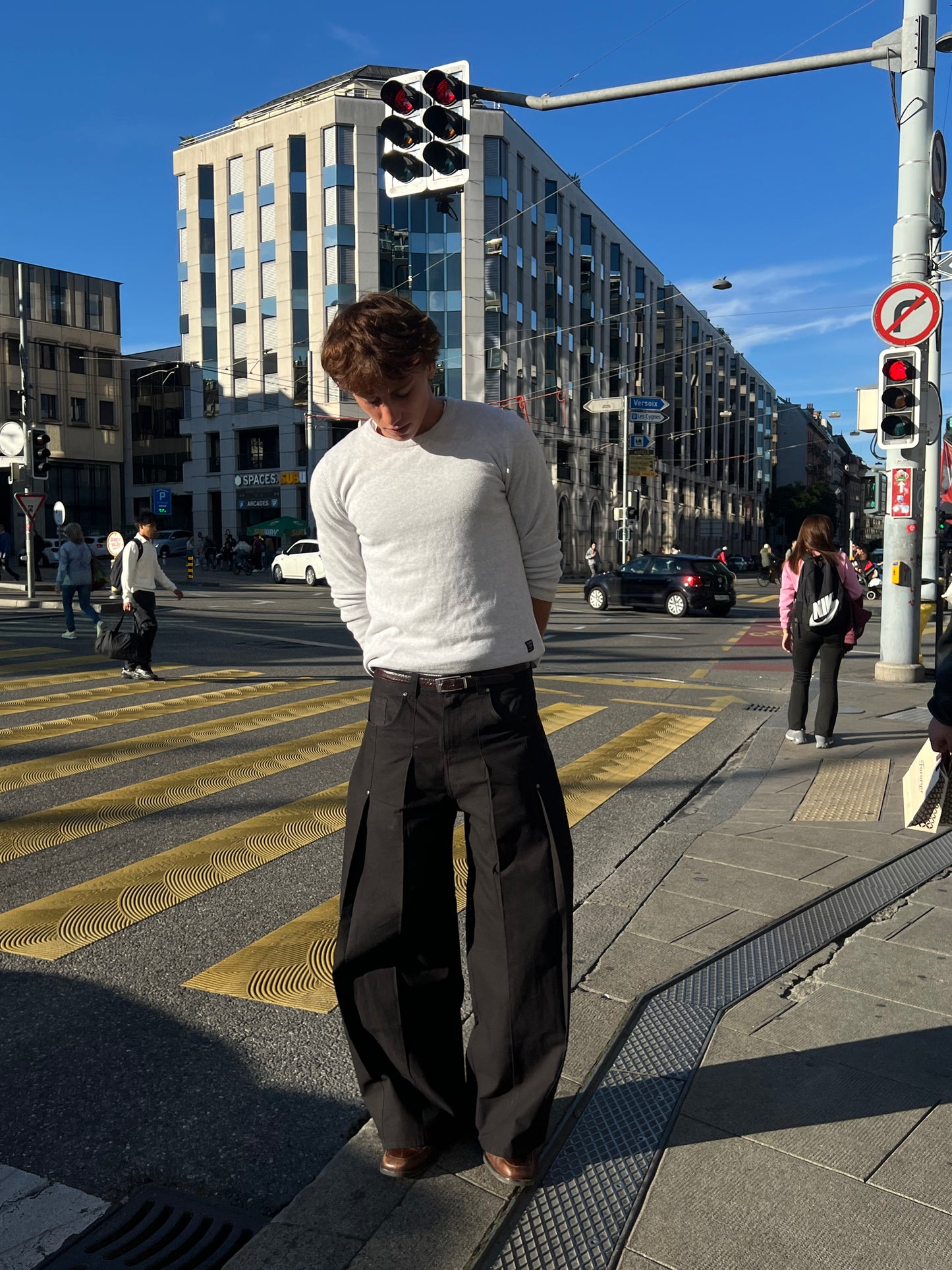 4L pleated pants