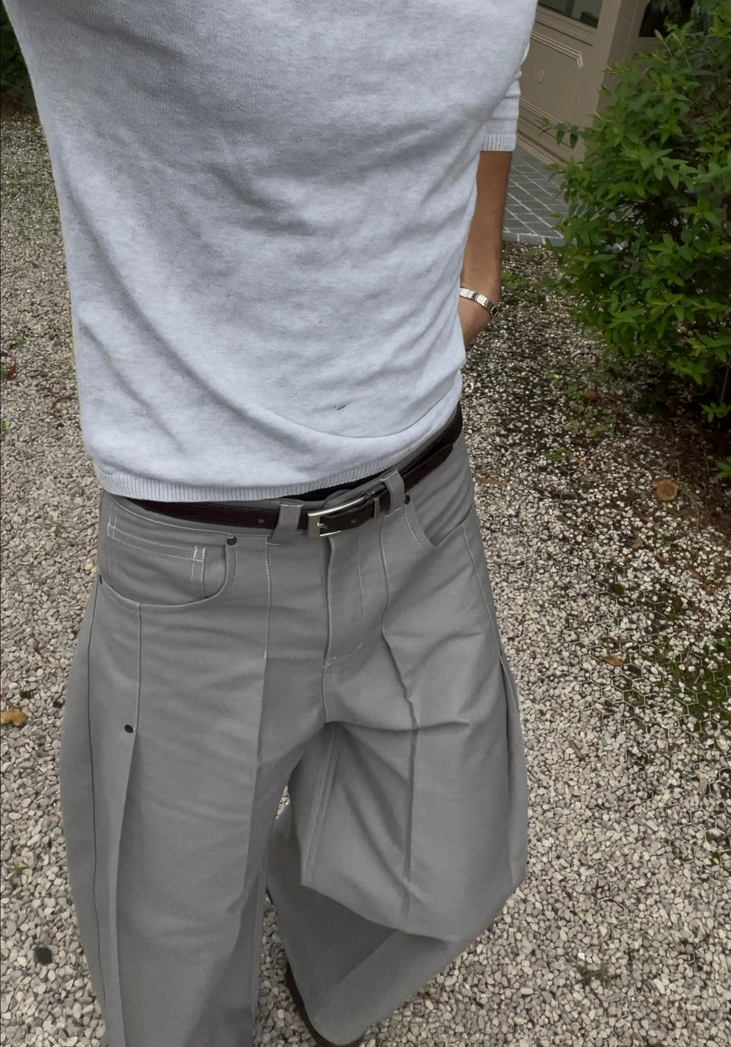 4L tailored pants GRIS